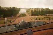 Panoramic View of the Palace and Gardens of Versailles, John Vanderlyn (American, Kingston, New York 1775–1852 Kingston, New York), Oil on canvas, American