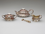 Tea Service, Tiffany & Co. (1837–present), Silver, silver-gilt, enamel and ivory, American