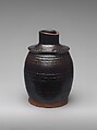 Snuff Canister, Probably earthenware, metal, American