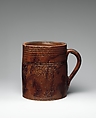 Mug, Probably earthenware, American