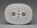Platter with Drainer, Porcelain, Chinese, for American market