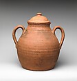 Covered Jar, Earthenware; Redware, American