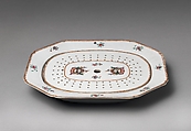 Platter with Drainer, Porcelain, Chinese, for American market