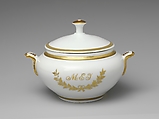 Sugar Bowl, Tucker Factory (1826–1838), Porcelain, American