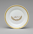 Plate, Tucker and Hemphill (1831–37), Porcelain, American