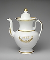 Coffeepot, Manufactured by Tucker Factory (1826–1838), Porcelain, American