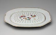 Platter with Drainer, Porcelain