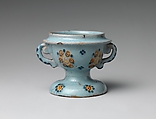 Saltcellar, Tin-glazed earthenware, Mexican