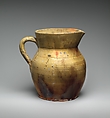 Pitcher, Earthenware; Redware, American