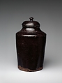 Covered Jar, Stoneware, American