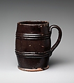 Barrel Mug, Earthenware, American