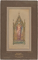 Suggestion for mosaic panel, Mrs. Edward Van Ingen, Church of the Redeemer, Patterson, New Jersey, Louis C. Tiffany (American, New York 1848–1933 New York), Watercolor, gouache, gold metallic ink, and graphite on artist board in original mat, American