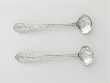 Salt Spoon, Benjamin Halsted (1734–1817), Silver, American