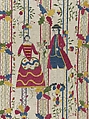 Embroidered coverlet (Colcha), Doña Rosa Solís y Menéndez, Cotton embroidered with silk, Mexican