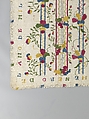 Embroidered coverlet (Colcha), Doña Rosa Solís y Menéndez, Cotton embroidered with silk, Mexican