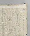 Embroidered coverlet (Colcha), Doña Rosa Solís y Menéndez, Cotton embroidered with silk, Mexican