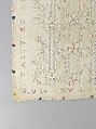 Embroidered coverlet (Colcha), Doña Rosa Solís y Menéndez, Cotton embroidered with silk, Mexican