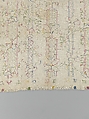 Embroidered coverlet (Colcha), Doña Rosa Solís y Menéndez, Cotton embroidered with silk, Mexican
