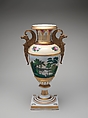 Vase, Tucker Factory (1826–1838), Porcelain, brass, American