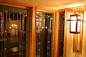 Living Room from the Francis W. Little House: Windows and paneling, Frank Lloyd Wright (American, Richland Center, Wisconsin 1867–1959 Phoenix, Arizona), Oak, leaded glass, American