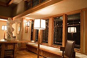 The Metropolitan Museum of Art, Frank Lloyd Wright Room, 1912-1914 (Wayzata, Minnesota) (Gallery 745) Living Room from the Francis W. Little House: Windows and paneling, Frank Lloyd Wright (American, Richland Center, Wisconsin 1867–1959 Phoenix, Arizona), Oak, leaded glass, American
