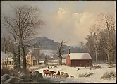 Red School House (Country Scene), George Henry Durrie (American, New Haven, Connecticut 1820–1863 New Haven, Connecticut), Oil on canvas, American