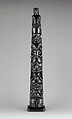 Totem Pole Model, Charles Edenshaw (First Nation, Haida, 1839–1920), Argillite, Haida