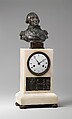 Clock with Bust of Washington and Relief of Cornwallis Resigning his Sword to Washington, Armingaud L’Ainé (1806–1813), Marble and patinated bronze, American