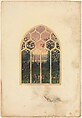 Design for landscape window for Briarcliff Congregational Church, New York, Louis C. Tiffany American, Watercolor, gouache, graphite, and black ink on paper, American