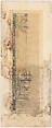 Design for window, Louis C. Tiffany (American, New York 1848–1933 New York), Gouache, watercolor and graphite on transparent paper mounted on board in original mat., American