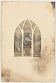 Design for Come Unto Me window, Louis C. Tiffany & Co. American, Black ink, gray, and brown washes, white gouache, and graphite on paper mounted on board., American