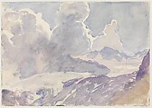 Sky and Mountains, John Singer Sargent (American, Florence 1856–1925 London), Watercolor and graphite on white wove paper, American