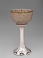 Goblet, Shreve &amp; Company, Silver and Satsuma ware ceramic, American