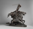 Lassoing Wild Horses, Solon Hannibal Borglum (American, Ogden, Utah 1868–1922 Stamford, Connecticut), Bronze, American