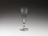Champagne flute, Jersey Glass Company of George Dummer  American, blown and cut glass, American