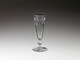 Champagne flute, Jersey Glass Company of George Dummer  American, blown and cut glass, American