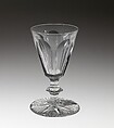 Wine glass, Jersey Glass Company of George Dummer  American, blown and cut glass, American