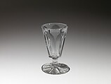 Wine glass, Jersey Glass Company of George Dummer  American, blown and cut glass, American