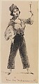Vives Les Debardeures [sic]!! (from Sketchbook), James McNeill Whistler (American, Lowell, Massachusetts 1834–1903 London), Black ink and graphite off-white wove paper, American