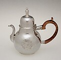 Teapot, John Coney (1655/56–1722), Silver, American
