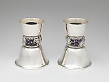 Candlestick, Edward Everett Oakes (American, 1891–1960), Silver, amethysts, American