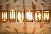 Living Room from the Francis W. Little House: Windows and paneling, Frank Lloyd Wright (American, Richland Center, Wisconsin 1867–1959 Phoenix, Arizona), Oak, leaded glass, American