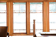 Living Room from the Francis W. Little House: Windows and paneling, Frank Lloyd Wright (American, Richland Center, Wisconsin 1867–1959 Phoenix, Arizona), Oak, leaded glass, American