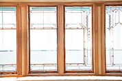 Living Room from the Francis W. Little House: Windows and paneling, Frank Lloyd Wright (American, Richland Center, Wisconsin 1867–1959 Phoenix, Arizona), Oak, leaded glass, American