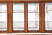Living Room from the Francis W. Little House: Windows and paneling, Frank Lloyd Wright (American, Richland Center, Wisconsin 1867–1959 Phoenix, Arizona), Oak, leaded glass, American