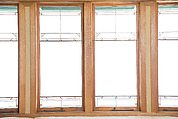 Living Room from the Francis W. Little House: Windows and paneling, Frank Lloyd Wright (American, Richland Center, Wisconsin 1867–1959 Phoenix, Arizona), Oak, leaded glass, American