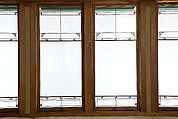 Living Room from the Francis W. Little House: Windows and paneling, Frank Lloyd Wright (American, Richland Center, Wisconsin 1867–1959 Phoenix, Arizona), Oak, leaded glass, American