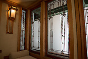 Living Room from the Francis W. Little House: Windows and paneling, Frank Lloyd Wright (American, Richland Center, Wisconsin 1867–1959 Phoenix, Arizona), Oak, leaded glass, American