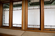 Living Room from the Francis W. Little House: Windows and paneling, Frank Lloyd Wright (American, Richland Center, Wisconsin 1867–1959 Phoenix, Arizona), Oak, leaded glass, American