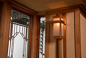 Living Room from the Francis W. Little House: Windows and paneling, Frank Lloyd Wright (American, Richland Center, Wisconsin 1867–1959 Phoenix, Arizona), Oak, leaded glass, American
